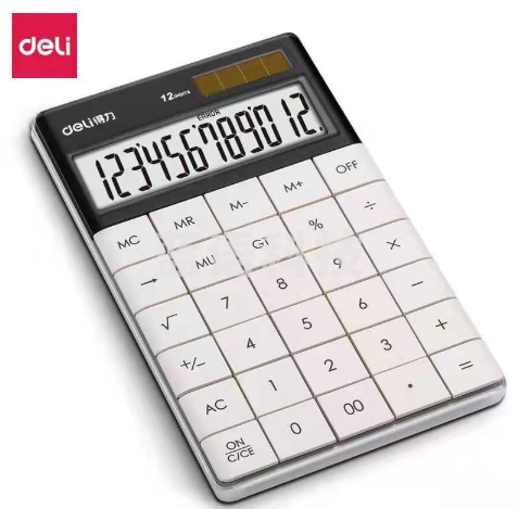 得力（deli）1589 双电源时尚计算器 白色