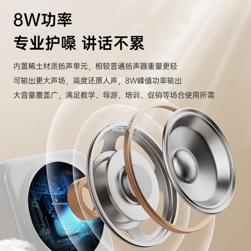 得胜(TAKSTAR)E188mini 有线扩音器 音量大防啸叫 携带方便 蓝牙连接长续航 适用于教学导游培训促销(冰川白)