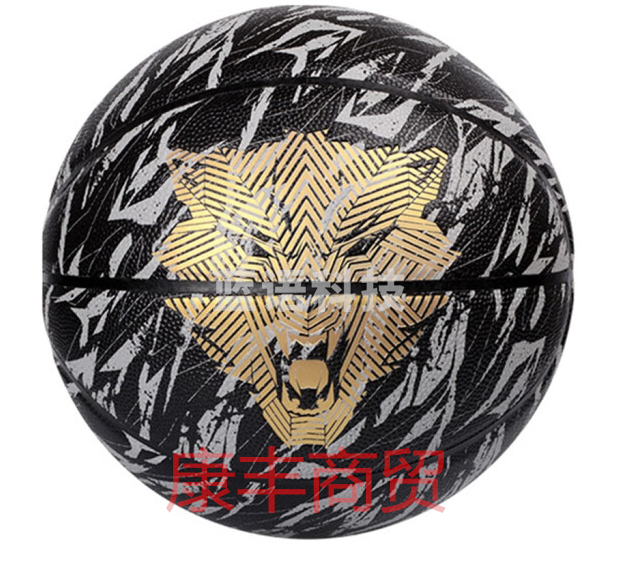 李宁LBQK351-2 狼头迷彩篮球7# 金色