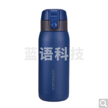 乐扣乐扣 lock&lock LHC3233 304不锈钢便携保温杯 商务办公弹盖水杯 370ml 蓝色