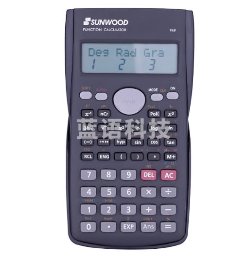 三木（SUNWOOD）效率王系列 多功能函数科学计算器/适用于初高中生/附两个LR44纽扣电池 黑色 P49