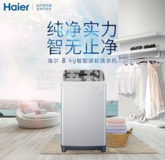 海尔(Haier)8公斤 全自动家用波轮洗脱一体智能称重预约筒自洁洗衣机 XQB80-M208