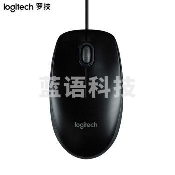 罗技(Logitech) M100r 有线鼠标 大手鼠标 商务办公鼠标 黑色
