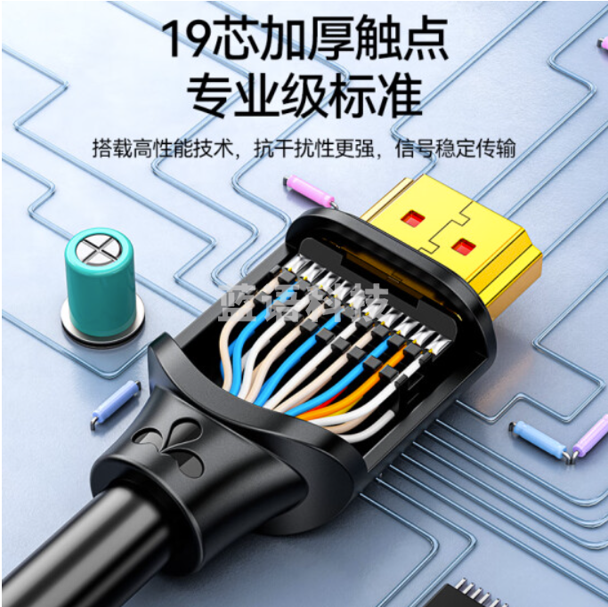山泽HDMI线工程级 4K数字高清线 3D视频线 10米 投影仪电脑电视机机顶盒数据连接线 100SH8