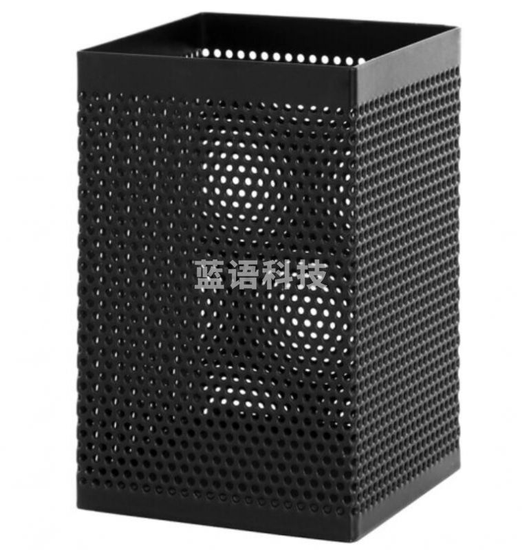 得力(deli) 金属网纹笔筒 学生文具办公用品 908方形金属笔筒