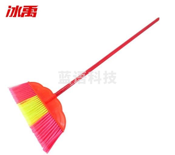 冰禹 BYrl-25 清洁环卫物业笤帚扫把 户外清洁扫帚 大双喜开绒带木杆(10把) (071)