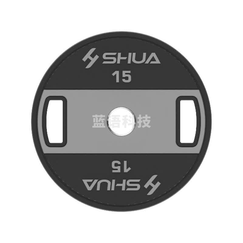 舒华（SHUA）SH-G15KG 杠铃片大孔胶片健身房健身器材 专业运动健身器械 杠铃片【一片】