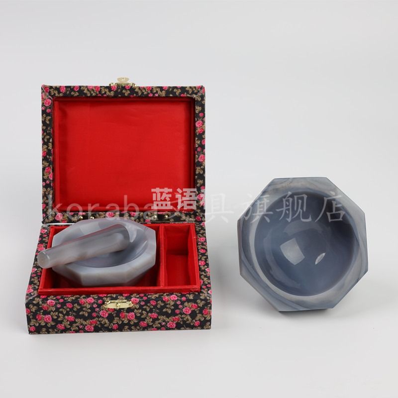 里博 玛瑙研钵耐磨内径5060708090100120150 100mm