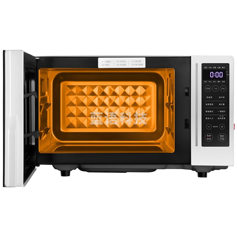 美的(Midea)PM23A0 23升快捷微波炉 智能解冻一键断电 LED显示屏 隐藏灯带 电子除味(ZMD安心系列