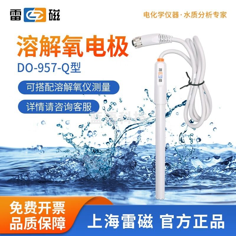 雷磁 DO-957-Q型溶解氧电极 水产溶解氧仪含氧量检测仪溶氧仪 DO-957-Q（3米） 安全用仪器