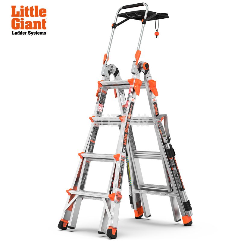雷都捷特（LittleGiant）梯子加厚铝合金可伸缩折叠梯多功能家用/工程/装修梯4步12817-818