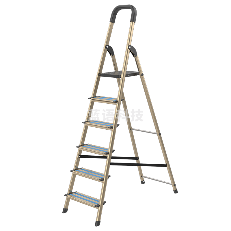 万怡（WRIGHT）梯子家用折叠梯人字梯多功能室内铝合金工程扶梯六步梯WR2691-G2