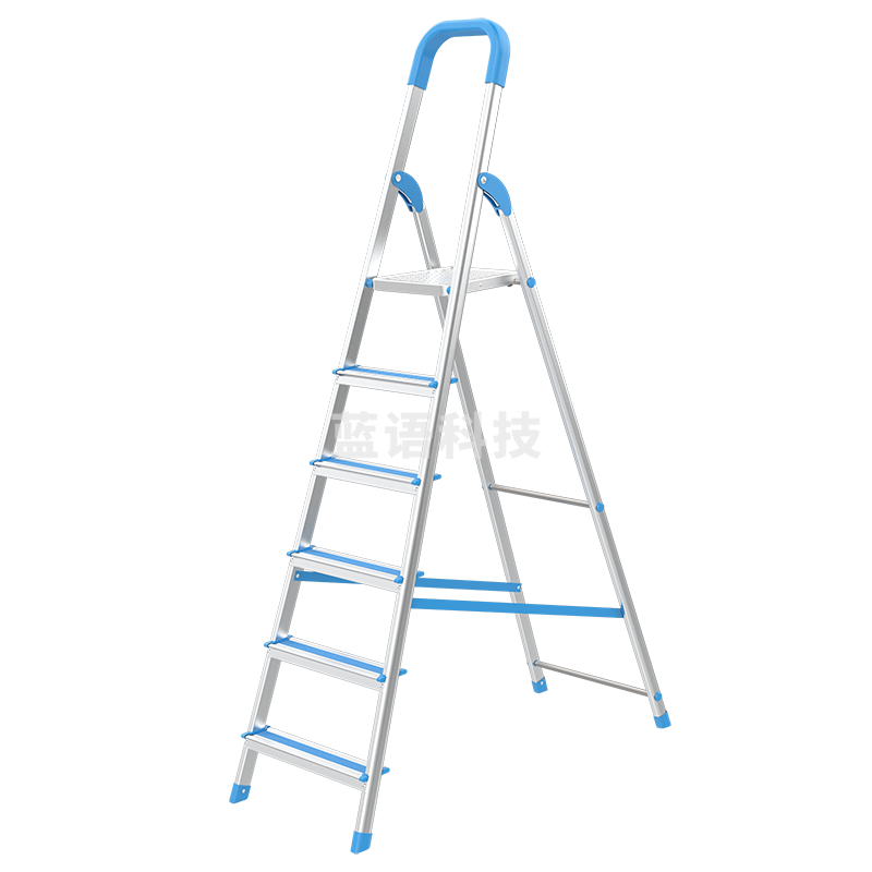 万怡（WRIGHT）梯子家用折叠梯人字梯多功能室内登高铝合金六步梯子 WR2691-G1