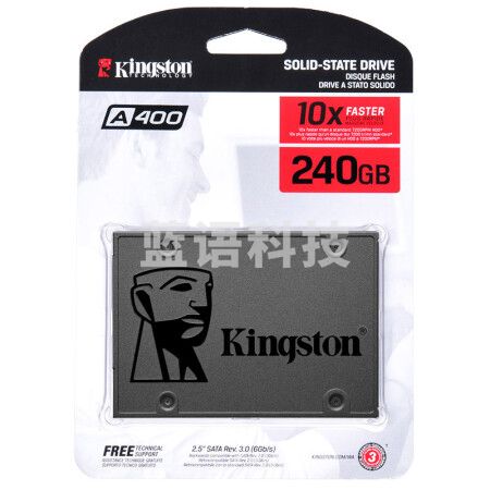 金士顿(Kingston) SSD固态硬盘240GB SSD固态硬盘 SATA3.0接口 A400系列 SSD固态硬盘读速高达500MB/s