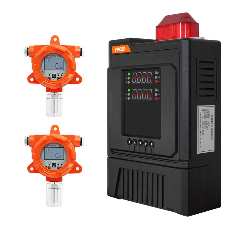 爱德克斯（EDKORS）工业可燃气体探测报警器天然液化气烤漆房浓度检测仪 一拖二套餐