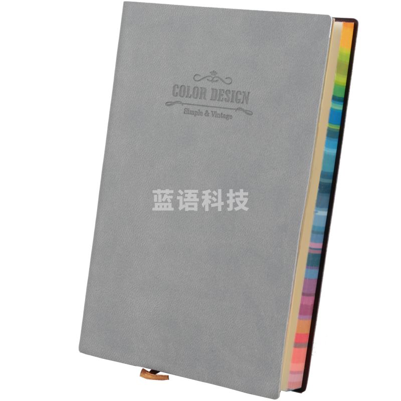 得力3184活力系列皮面本(灰色)