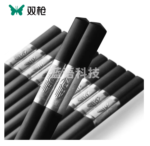 双枪（Suncha）银福吉祥合金筷 不锈不发霉家用合金筷子套装 10双装