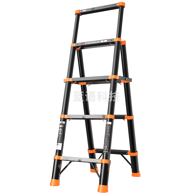 杜邦（DU PONT）梯子家用梯室内人字梯伸缩梯加厚入字梯 【铝合金加宽踏板】4步