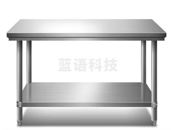 不锈钢工作台双层 定制厨房操作台置物架商用打荷台桌子切菜桌 加厚二层 长60宽40高80