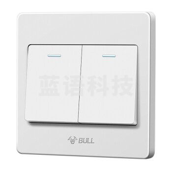 公牛(BULL) 墙壁开关 G07系列 二开双控开关 86型面板G07K212C 白色 暗装