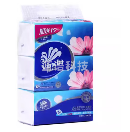 维达(Vinda) 抽纸纸巾 超韧3层150抽软抽*3包V2182