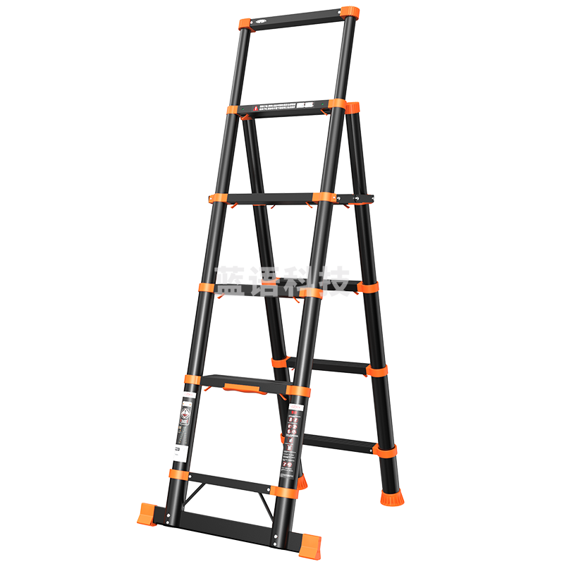 杜邦（DU PONT）梯子家用梯室内人字梯伸缩梯加厚入字梯 【铝合金加宽踏板】6步