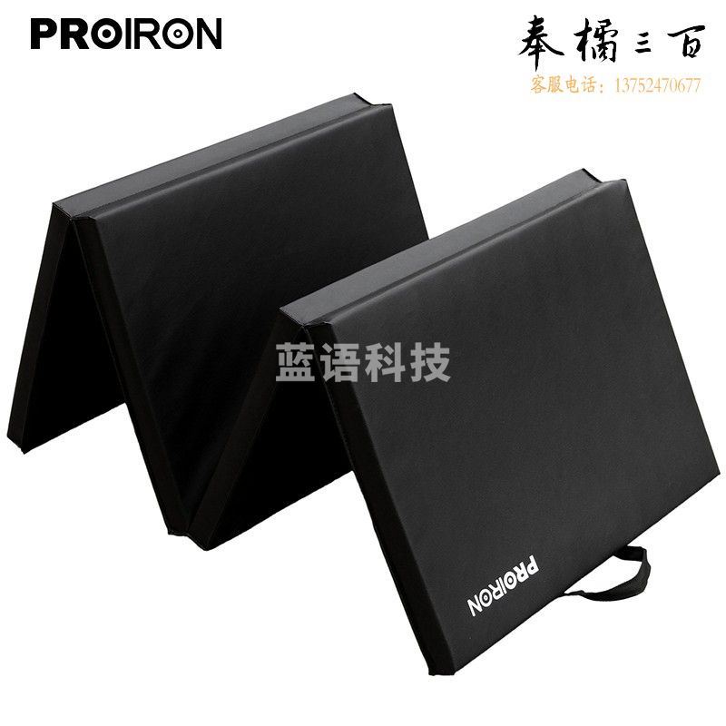 PROIRON 健身垫 加厚4厘米可折叠体操垫 舞蹈垫练功打坐运动仰卧起坐防护垫户外野餐垫 加宽黑色244*91*4cm