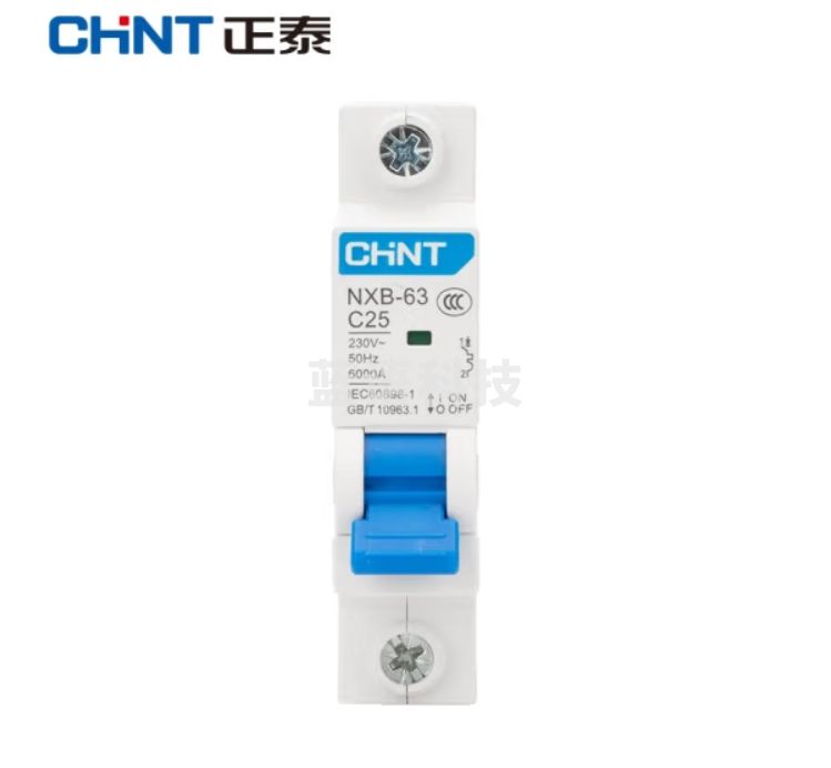 正泰(CHNT)NXB-63-1P-C25 空气开关 过载空气开关 DZ47升级款小型断路器 1P 25A