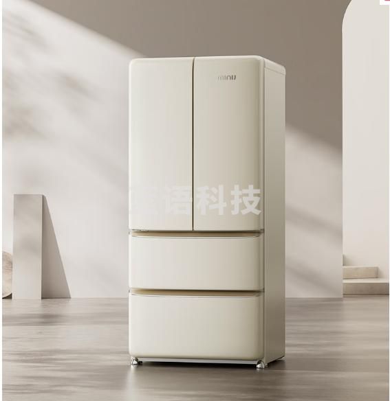 小吉（MINIJ）508L法式多门厨房客厅奶油风复古冰箱双变频一级能效除菌净味变温BCD-508WBS
