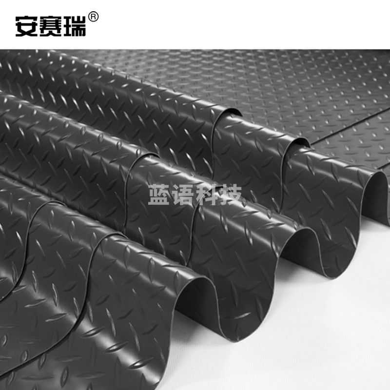 安赛瑞（SAFEWARE） 5KV高压绝缘地垫（1×5m）配电室安全操作绝缘地垫 配电房绝缘胶皮地垫黑色轮胎纹 17318