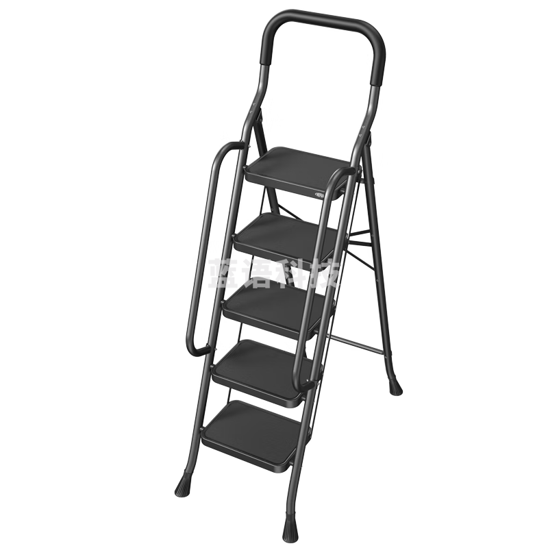 杜邦（DU PONT）梯子家用梯登高梯室内人字梯扶梯折叠梯带扶手梯【月夜灰】5步