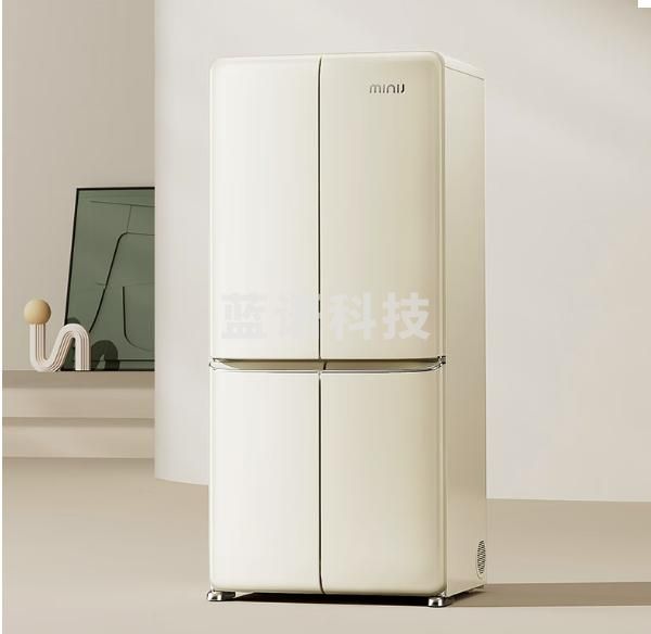 小吉 512L双变频风冷无霜一级能效十字对开门客厅奶油风复古冰箱四门BCD-JS512WB