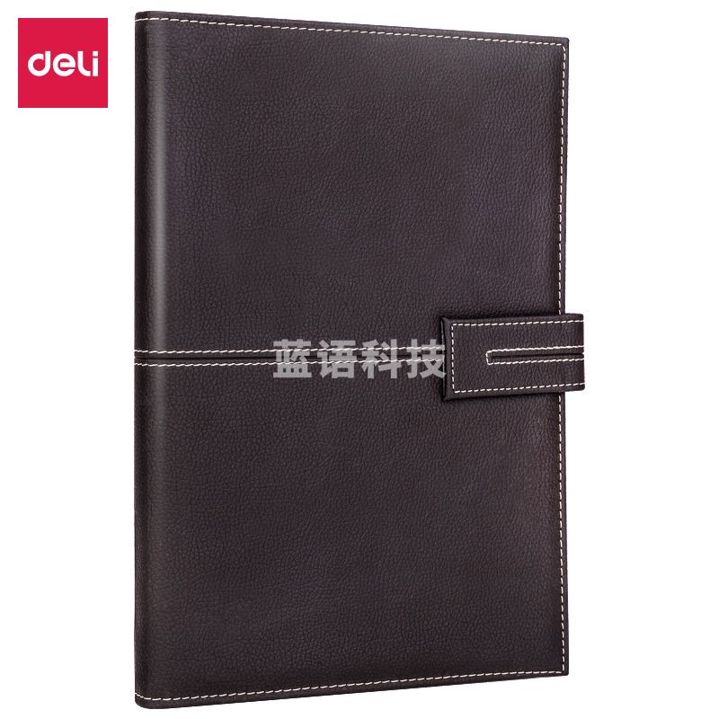 得力3344单包插芯皮面本-16K-250mm*175mm/120张(棕)(单位：本)