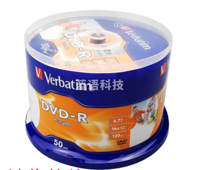 威宝16X 4.7G DVD-R 可打印刻录光盘 50片/桶