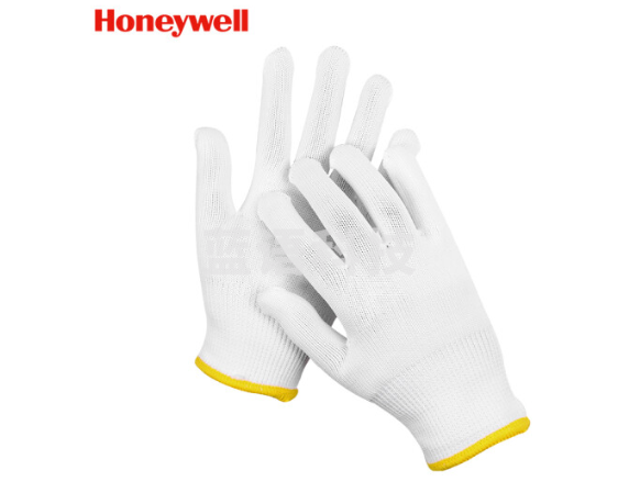 霍尼韦尔(Honeywell)工作劳保加厚线手套 耐磨涤纶防护白手套男女2132202CN 9码10付