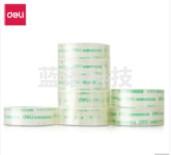 胶带 得力30010易撕文具胶带18mm*30y*38um(透明)(1卷) 10卷起售