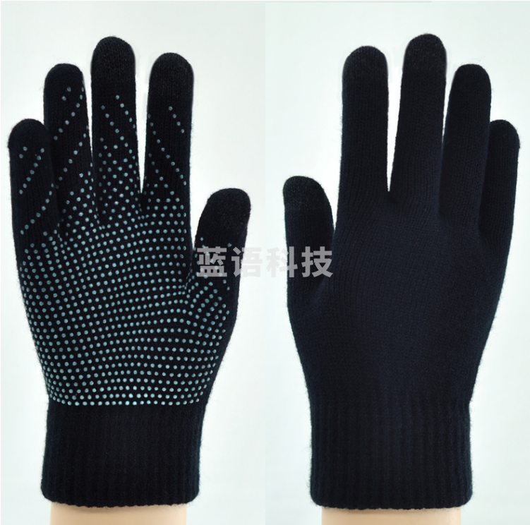 触屏手套  防滑工作劳动胶点手套  冬季加绒保暖手套