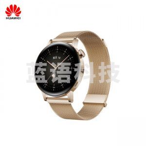华为 HUAWEI MIL-B19 运动智能手表WATCH GT 3（两周长续航/蓝牙通话/血氧检测 雅致款 42mm 金色米兰尼斯表带）