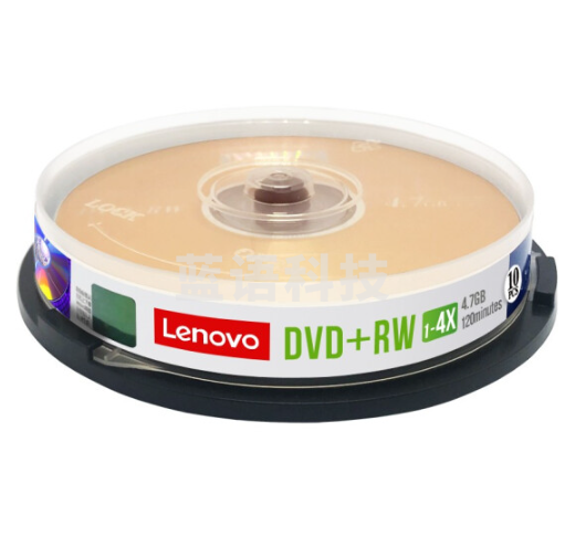联想(Lenovo)DVD-RW 空白光盘/刻录盘 1-4速4.7GB 台产档案系列 桶装10片 可擦写 可重复刻录