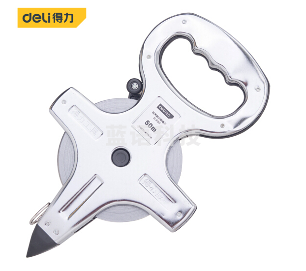得力（deli） 金属外壳架式手提插尺钢卷尺工程测量尺子50m*12.5mm DL9150