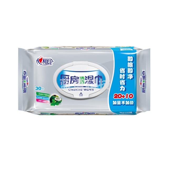 心相印 厨房湿巾 银装 带盖抽取 XJB030 30片/包