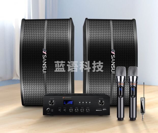 山水（SANSUI）家庭ktv智能音响套装 家用K歌专业卡拉OK功放机 会议卡包音箱设备全套一体 KF2