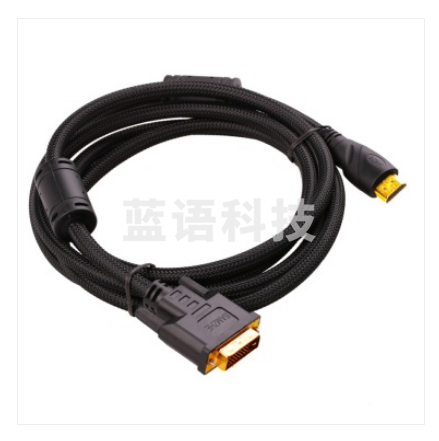 山泽（SAMZHE）SM-9622 HDMI转DVI高清双向转换连接线 2米。