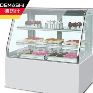 德玛仕 DEMASHI DG-DHH120-3 蛋糕展示柜 商用 西点蛋糕甜点冷藏陈列风幕柜 单弧形玻璃后开门 工程款 三层