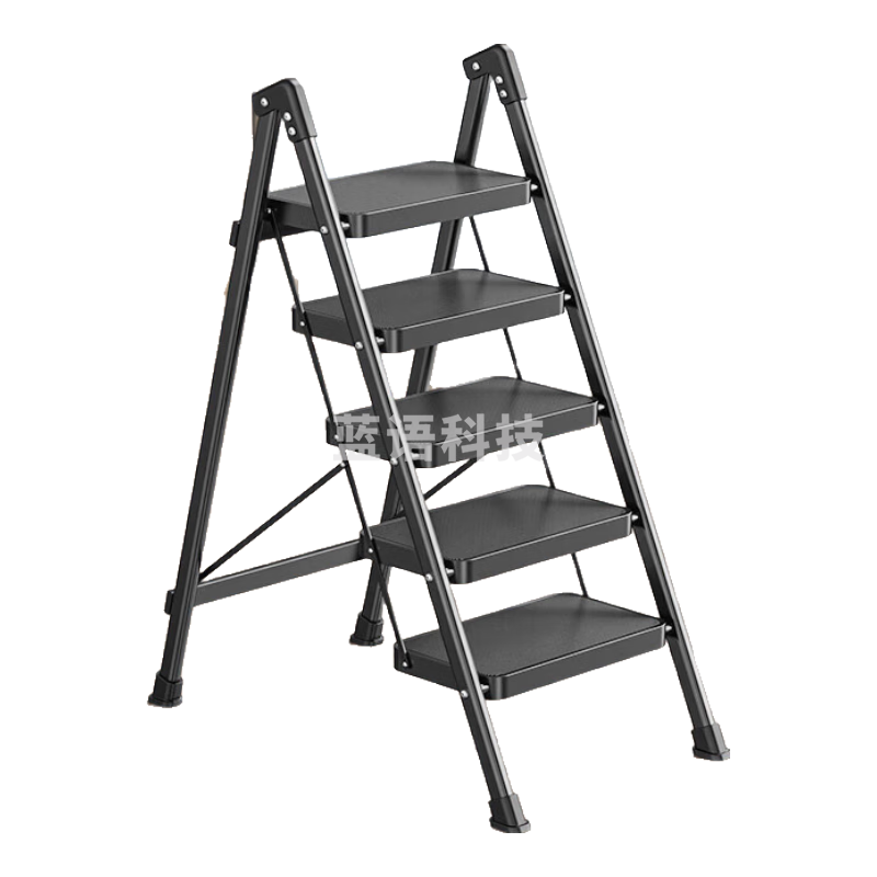 德力西（DELIXI）家用梯子多功能折叠安全梯铝合金加厚人字梯居家五步梯