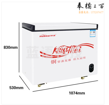 华美 BC/BD-258 华美单温大冷柜 单温一室盖门商用小冷柜 冷藏冷冻保鲜小冰箱BC/BD-258 冷柜