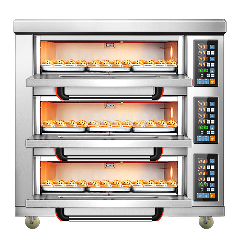 喜莱盛 大型烘焙烤箱商用 披萨面包蛋糕月饼地瓜电烤箱三层九盘 380V电压WL-015-39