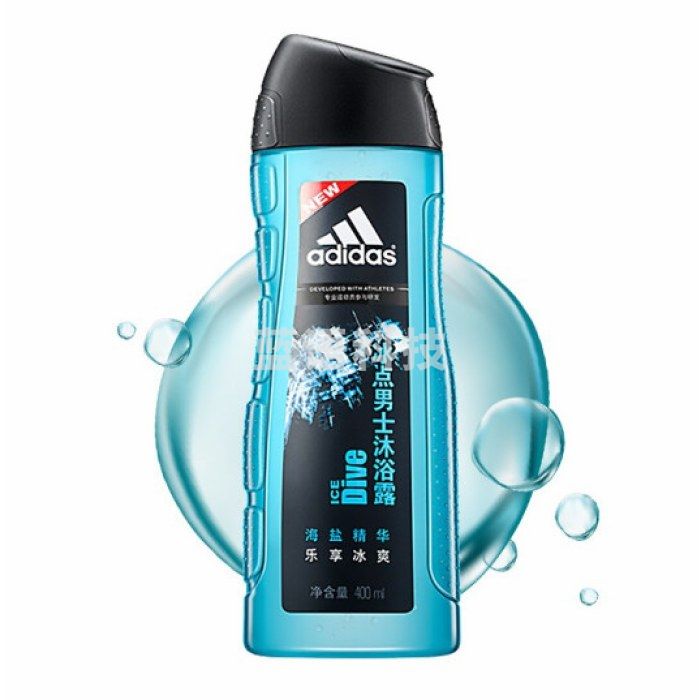 阿迪达斯(Adidas)男士活力冰点沐浴露400ml 持久留香控油清凉舒爽 富含海盐成分 有效去角质