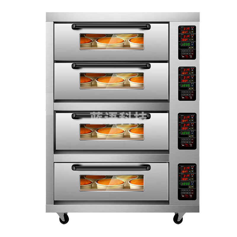 喜莱盛 商用烤箱大型烘焙电烤箱 烤披萨面包月饼烤地瓜大容量烤箱精准温控四层四盘 WL-015-44
