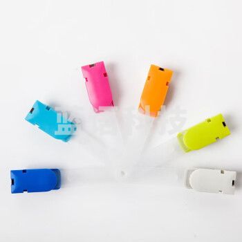 塑料工作牌夹子卡套证件套夹扣工牌厂牌学生卡员工卡信息牌扣胸牌夹子出入证展会证夹子 6702【多色 下单备注颜色】 12个/包